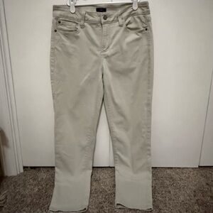 NYDJ Marilyn Straight Ankle Jeans in Feather, Size 8